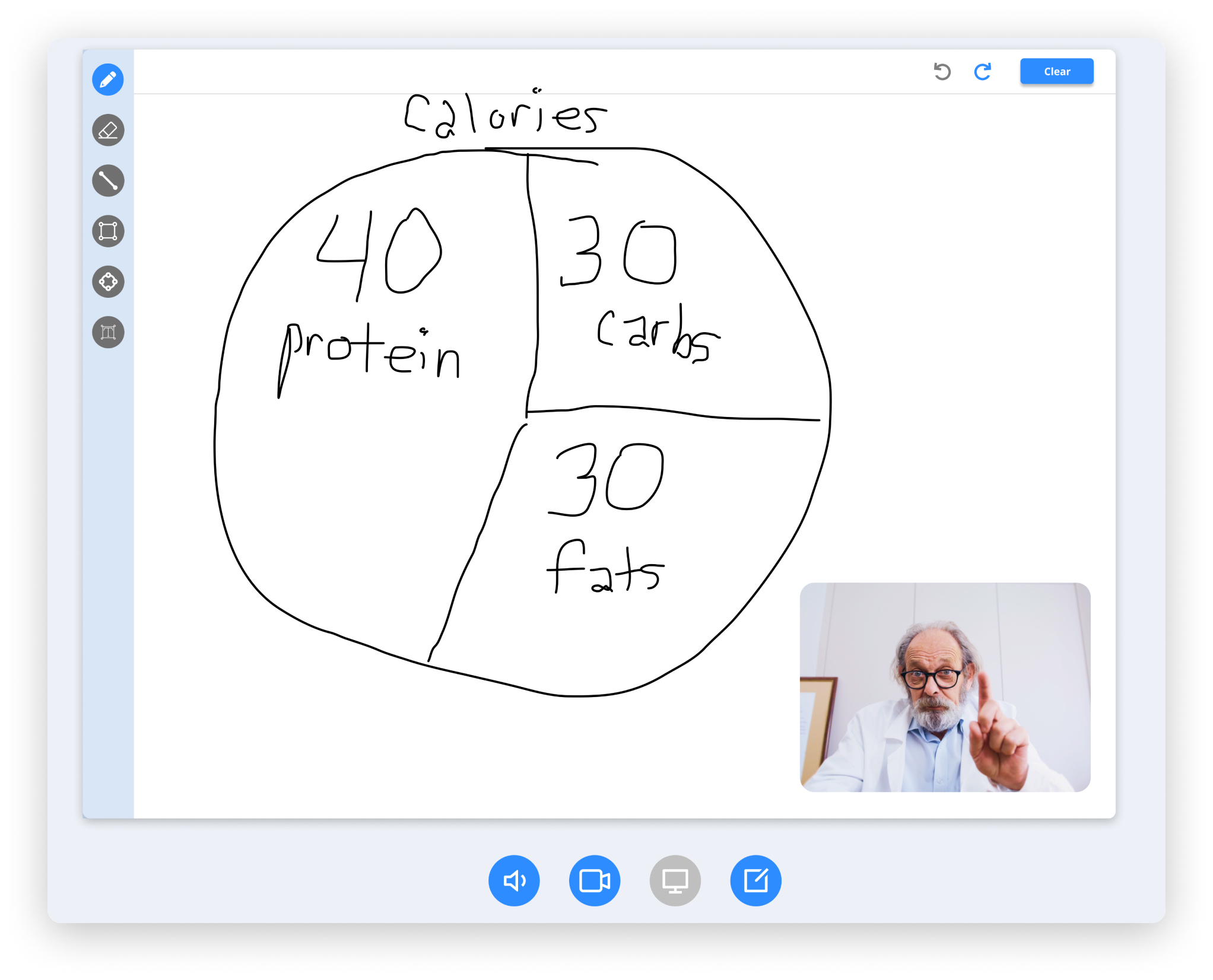 Draw live on your screen during webinar.