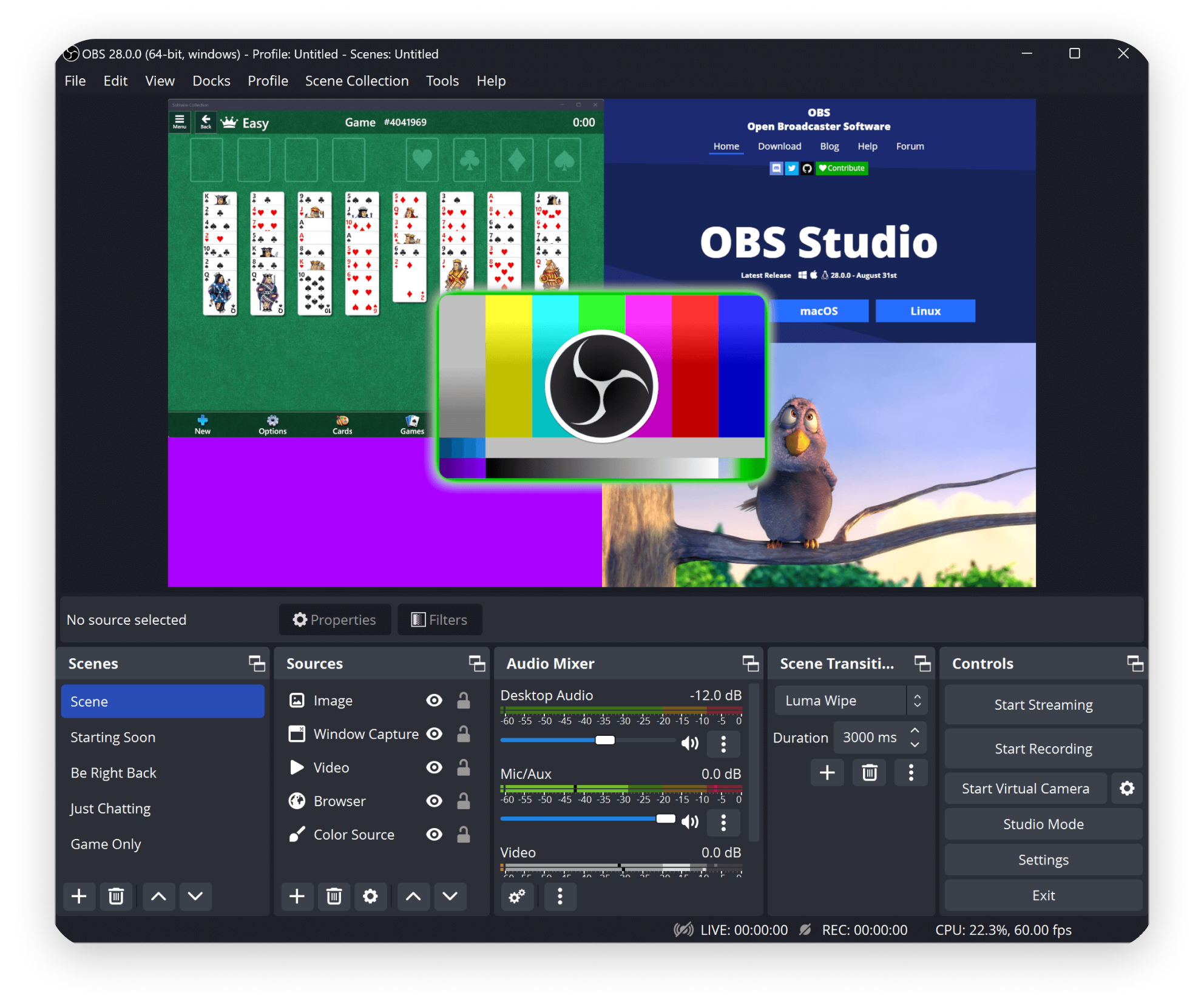 Stream live webinars to members using OBS.