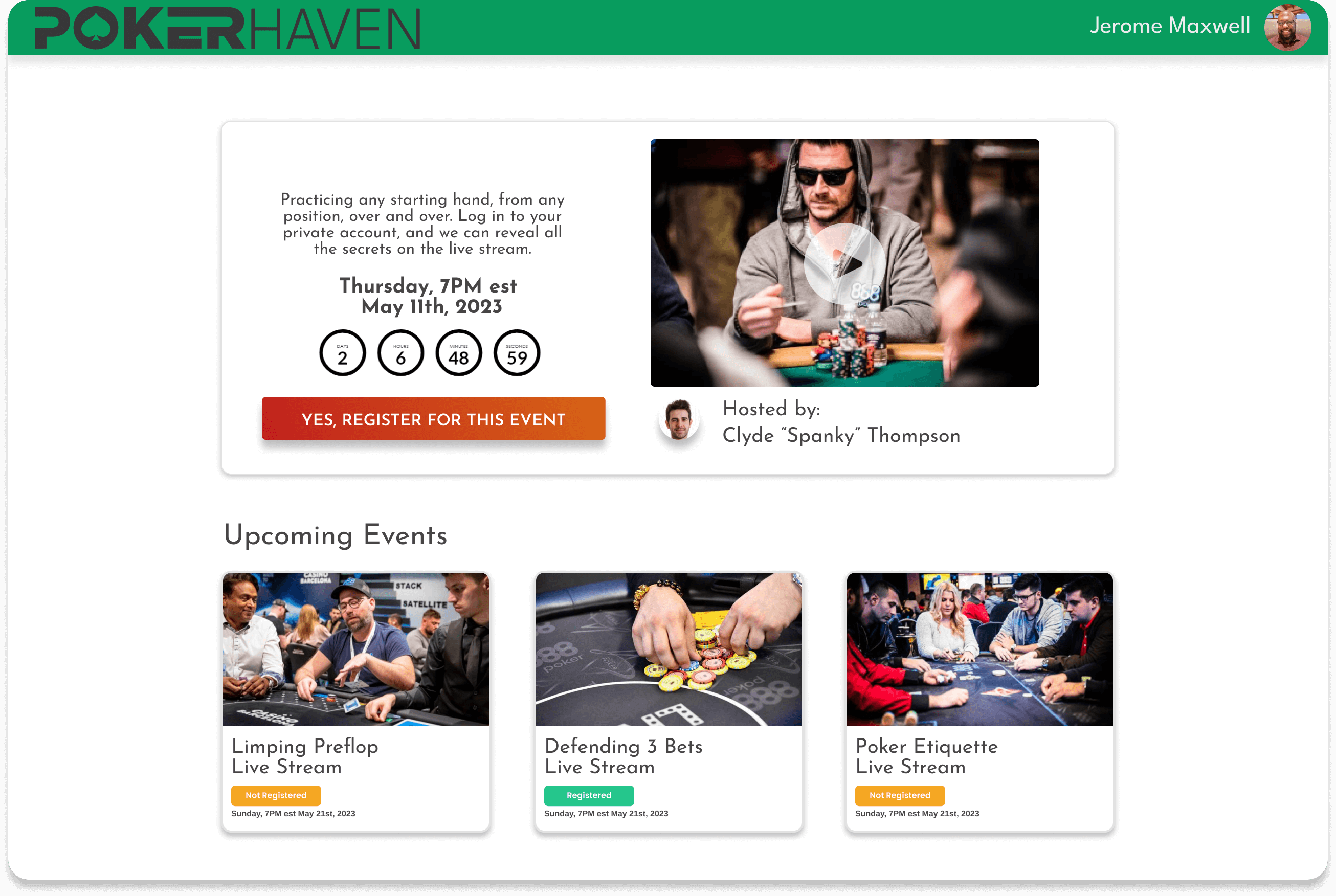 Private Platform to sell anything through live streaming events.